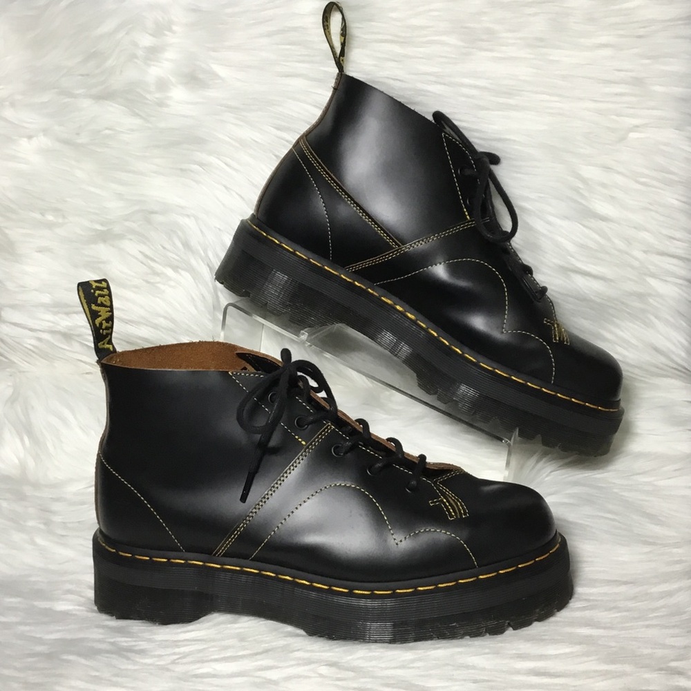 Dr. Martens Church Quad Platform Monkey Boots, Black, 13